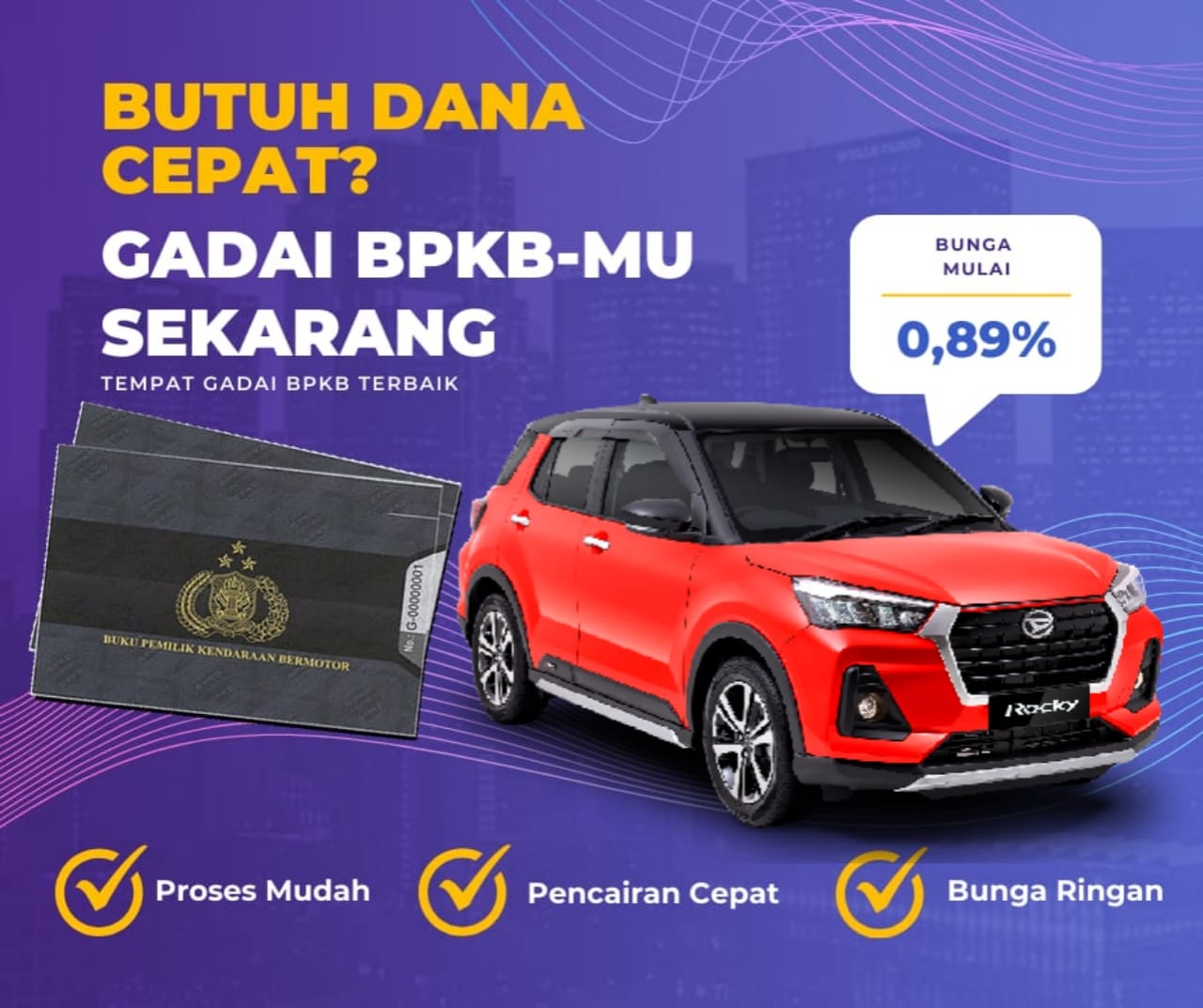 Kredit Jaminan BPKB Mobil Daihatsu Rocky Dapat Dana Berapa? Seperti Ini simulasinya